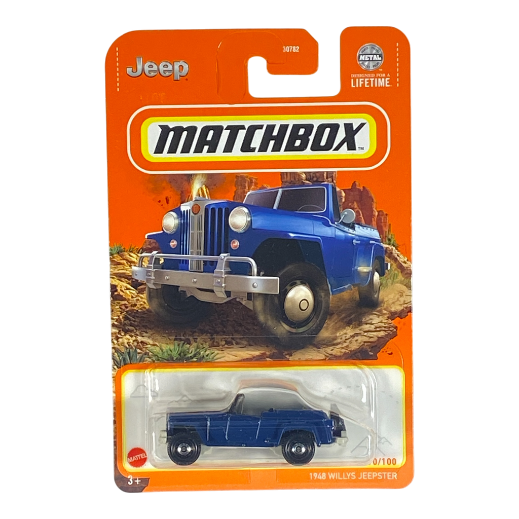 Blue Matchbox 1948 Willys Jeepster | Matchbox Series 10/100