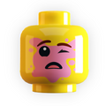 Boy Popped Bubble Gum on Face Minifig Head