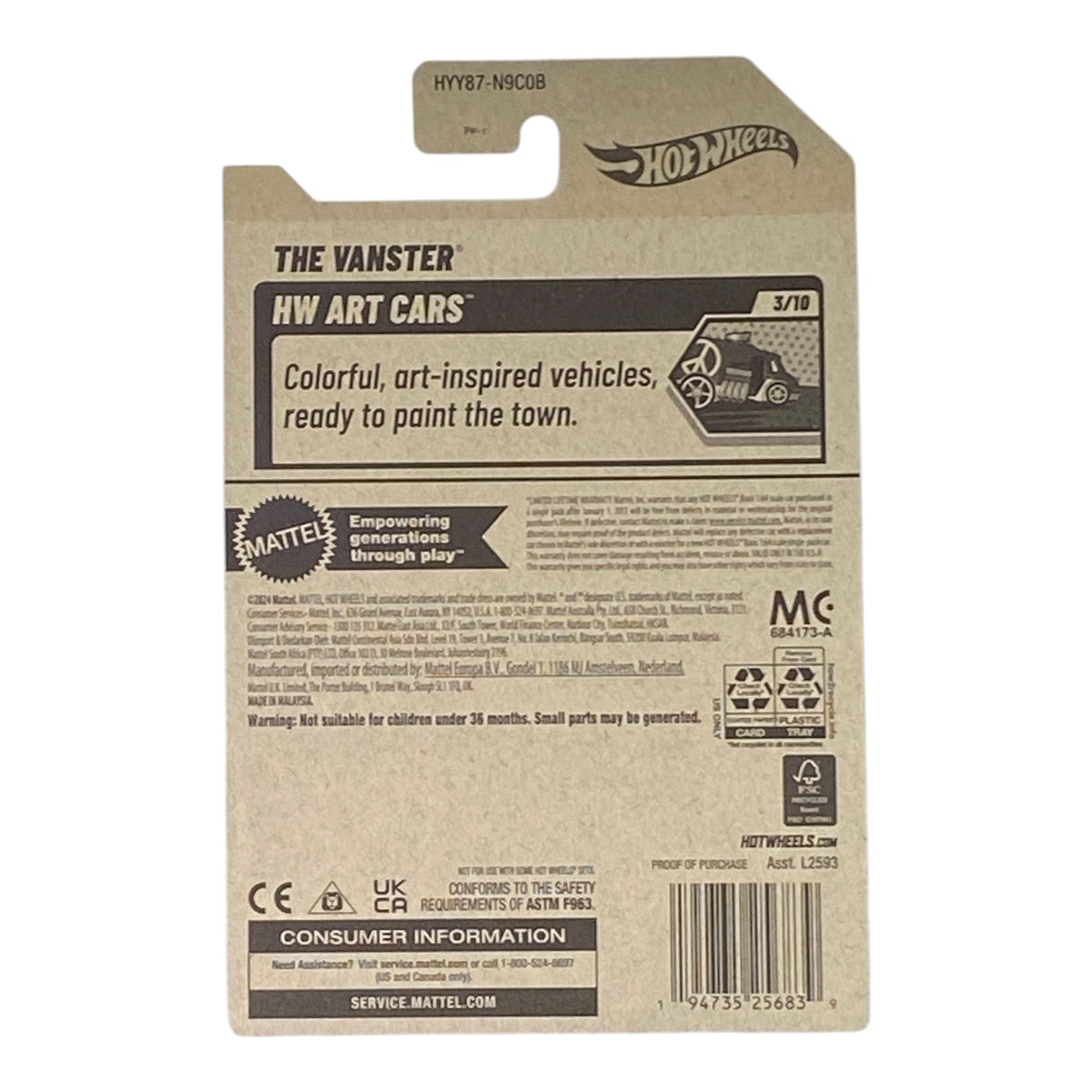 Hot Wheels The Vanster | Art Cars Series 3/10