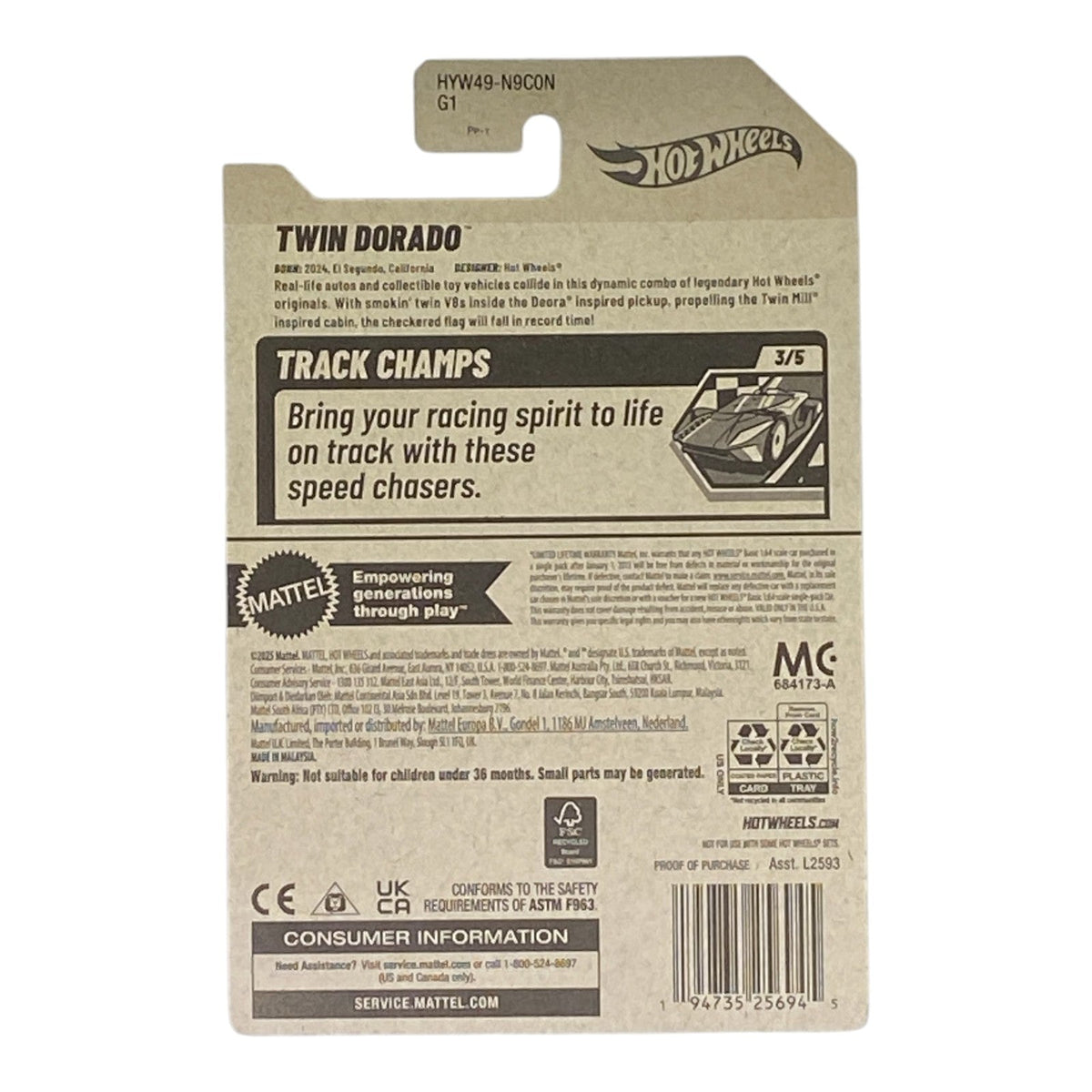 Hot Wheels Twin Dorado | Track Champs Series 3/5