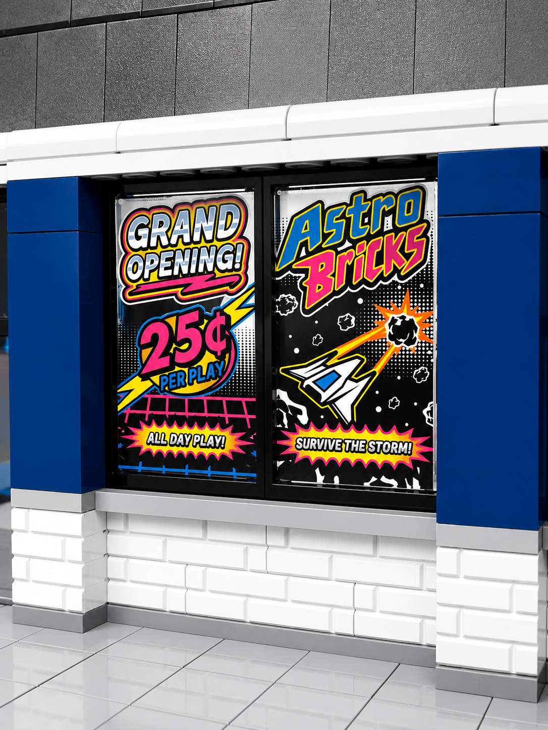 Grand Opening Arcade 4x6 Glass Window