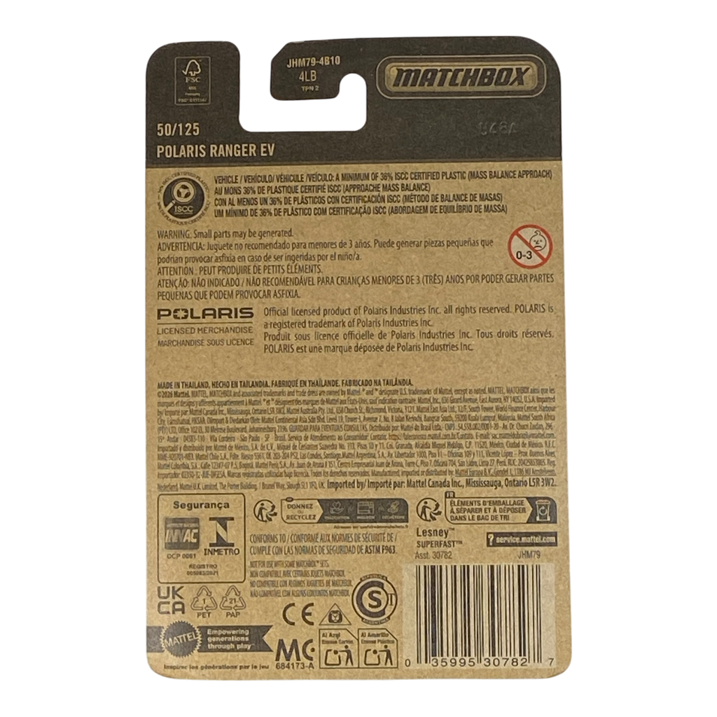 Matchbox Polaris Ranger EV | 2026 Matchbox Series 50/125