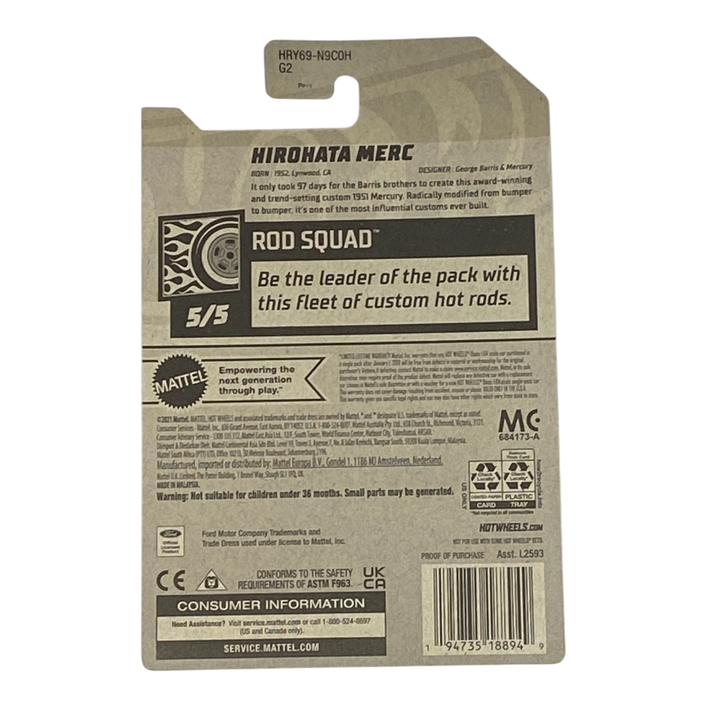 Hot Wheels Hirohata Merc | Rod Squad Series 5/5