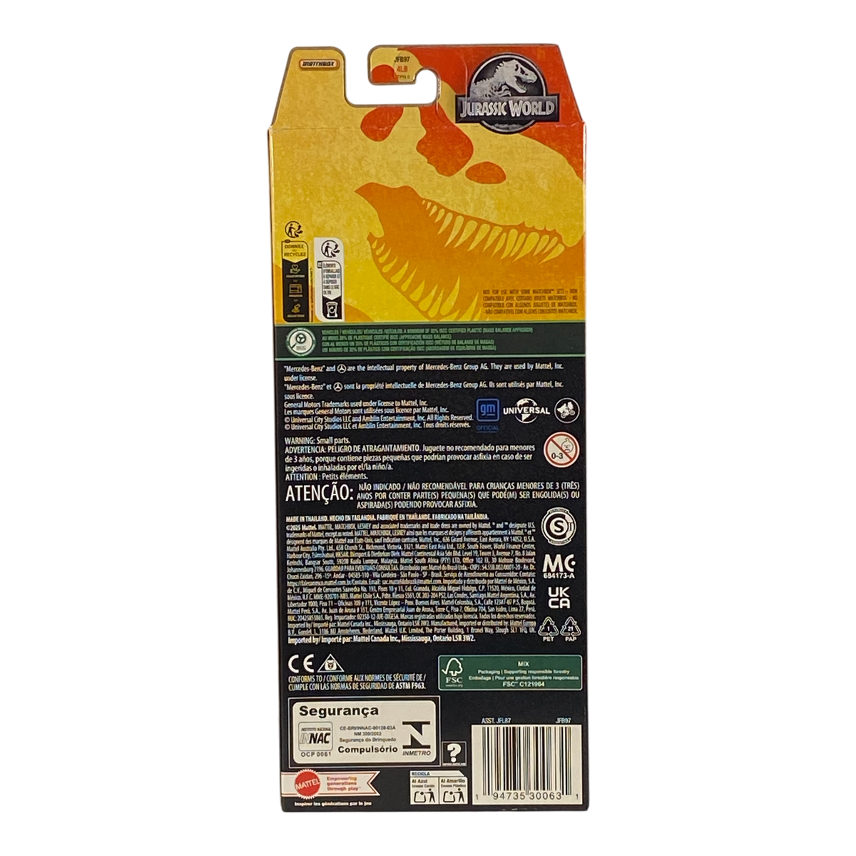 Matchbox Jurassic World Dinosaur Danger | 5 Pack Edition