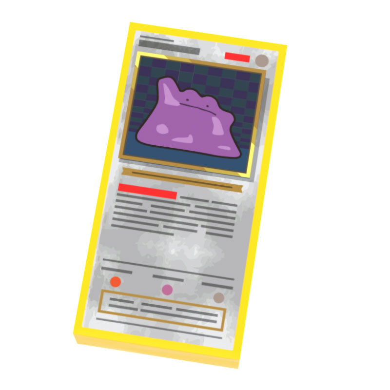 Goo Buddy - Pocketball Card (1x2 Tile) for Minifigs