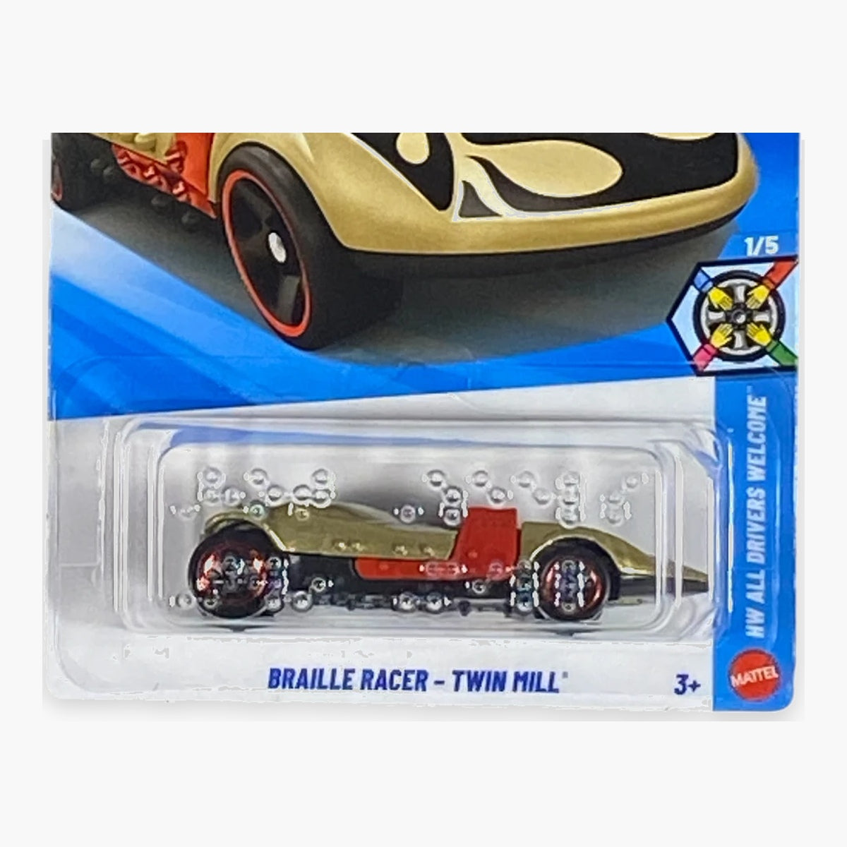 Hot Wheels Braille Racer - Twin Mill | All Drivers Welcome Series 1/5