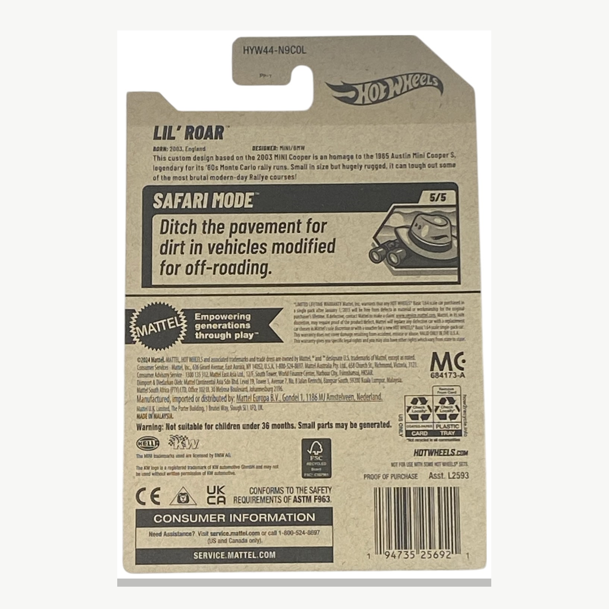 Hot Wheels Lil' Roar Safari Mode 5/5 | Safari Mode