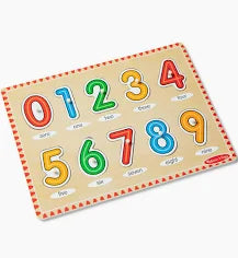 See-Inside Numbers Peg Puzzle - 10 pieces