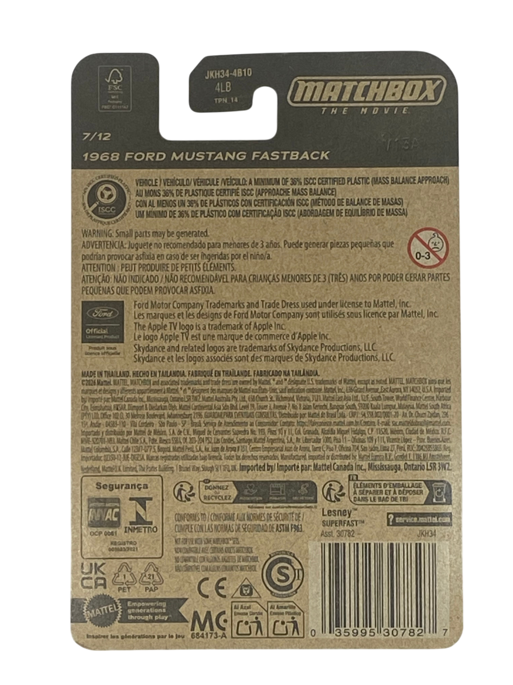 Matchbox 1968 Ford Mustang Fastback | Matchbox The Movie Series 7/12