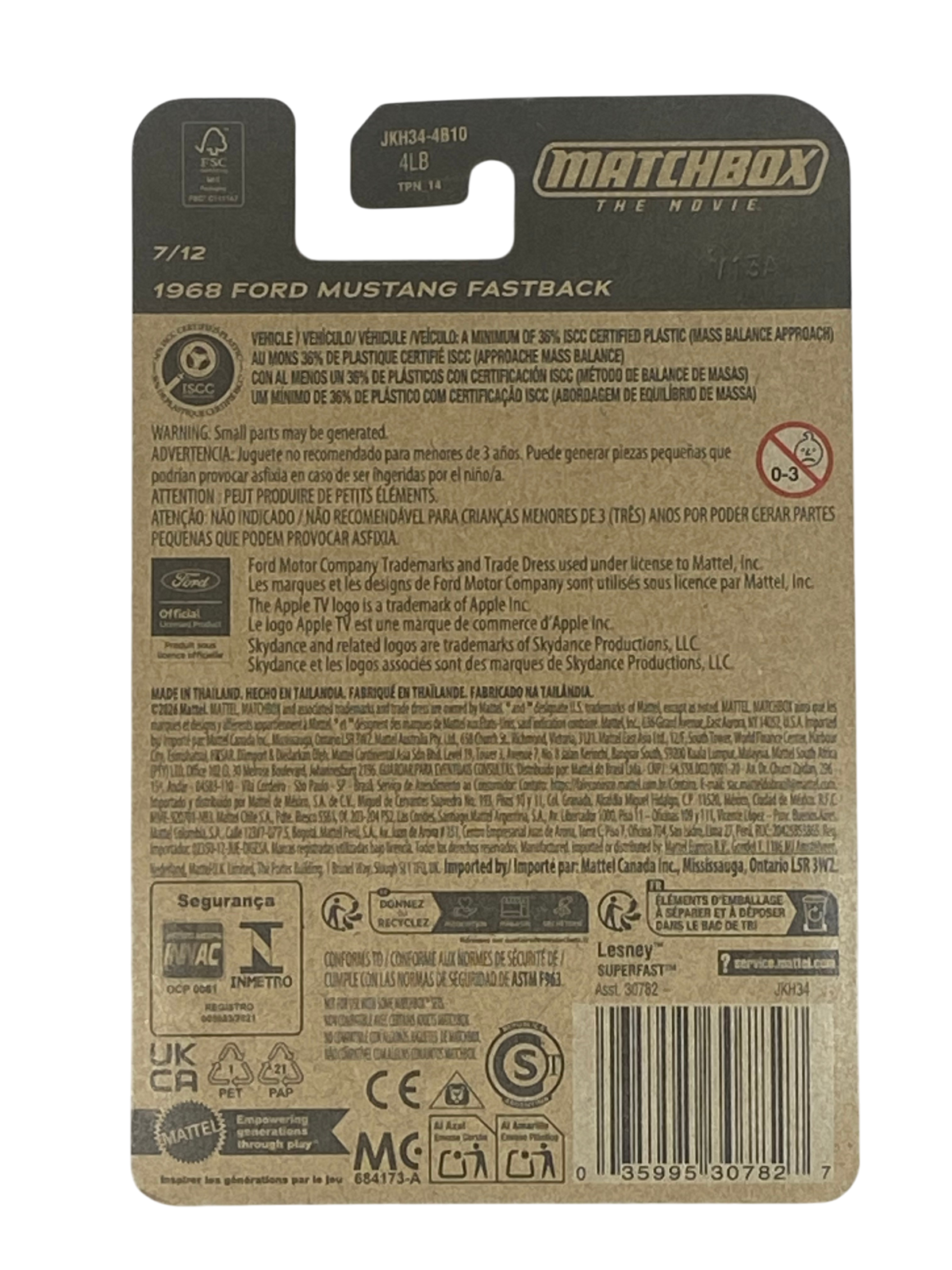 Matchbox 1968 Ford Mustang Fastback | Matchbox The Movie Series 7/12