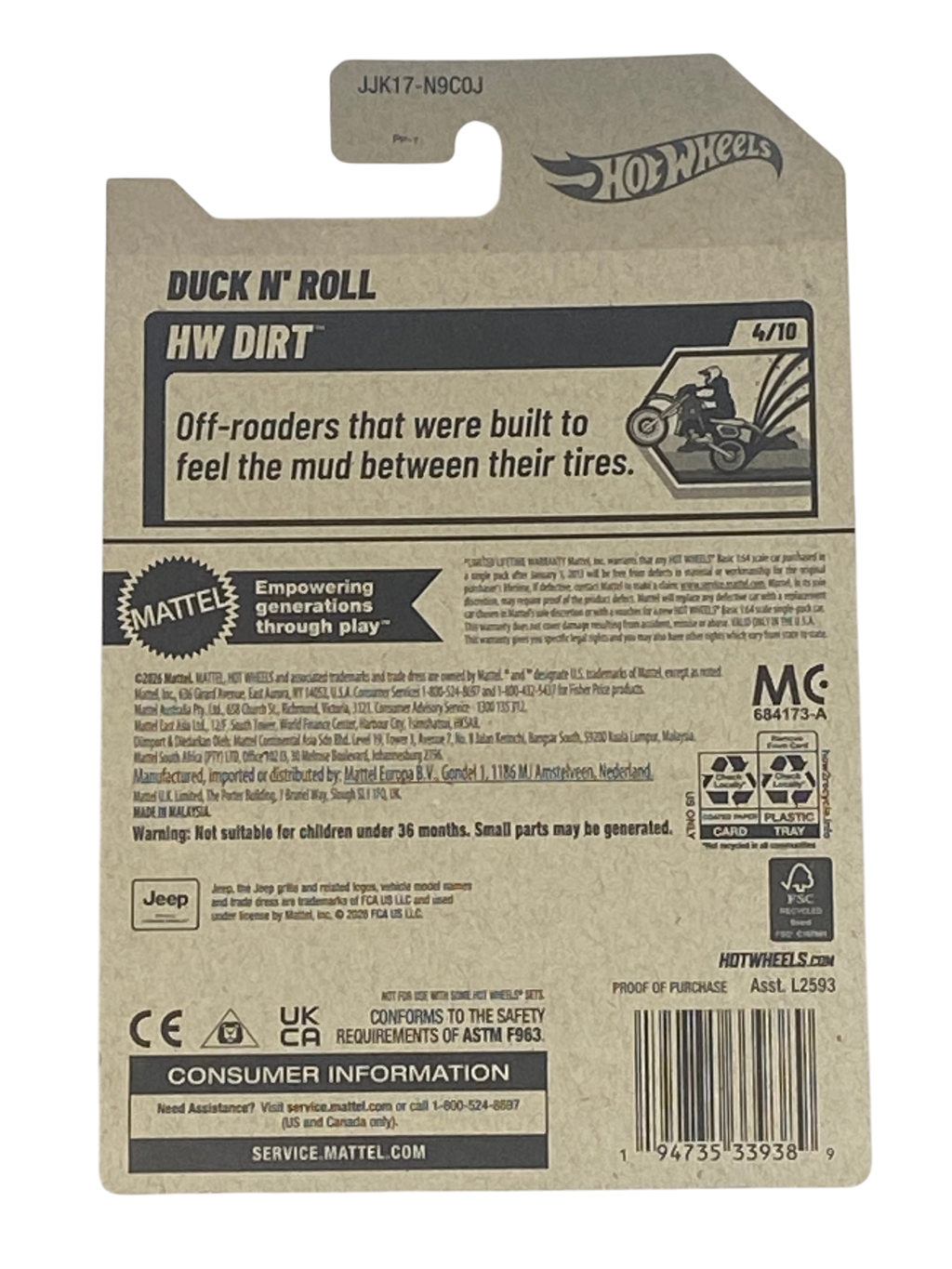 Hot Wheels Duck N' Roll | Dirt Series 4/10